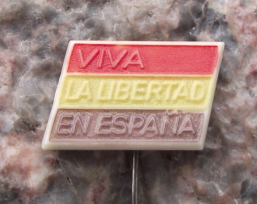 1930's Viva La Libertad en Espana Spanish Civil War Political Pin Badge