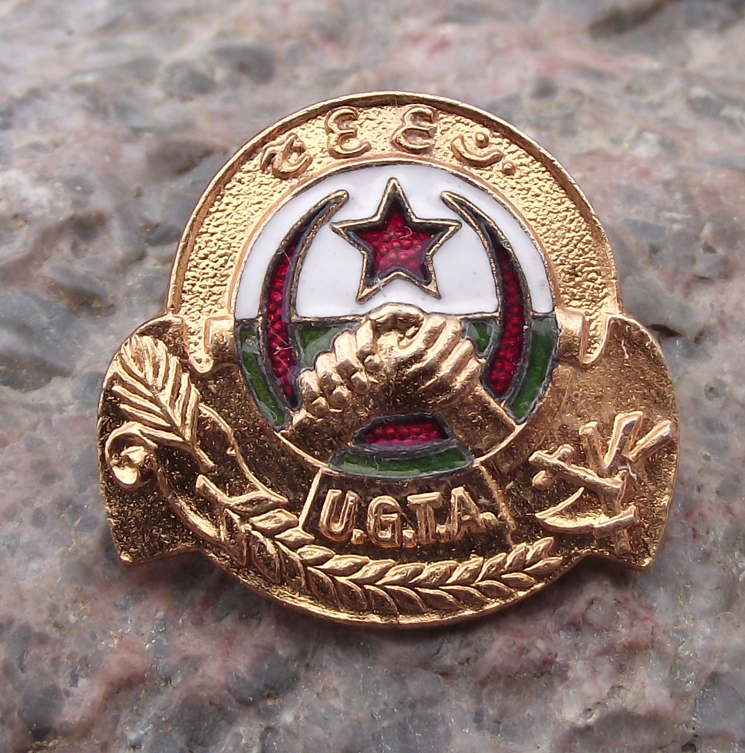 Vintage UGTA General Trade Union Algerian Workers Members Pin Badge