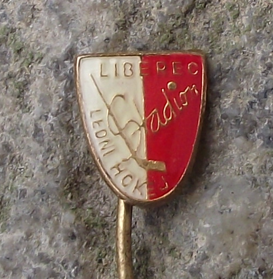Vintage Liberec Stadion Czech Ice Hockey Club Team Czechoslovakia Pin Badge