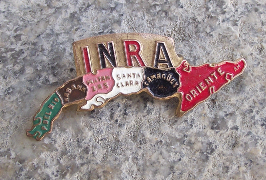 Vintage Cuba INRA Agricultural Reform Cuban Revolution Pin Badge
