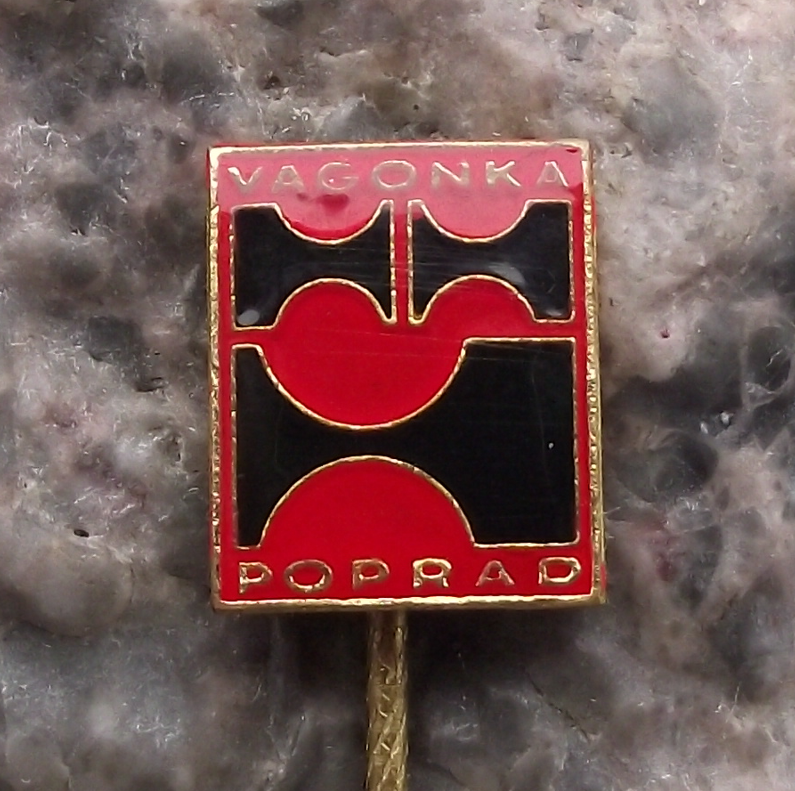 Czech Railway Rail System Train Wagon Rolling Stock Vagonky Poprad Pin Badge