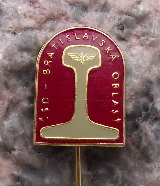 Vintage Czech Railways CSD Train Bratislava Region Track Pin Badge