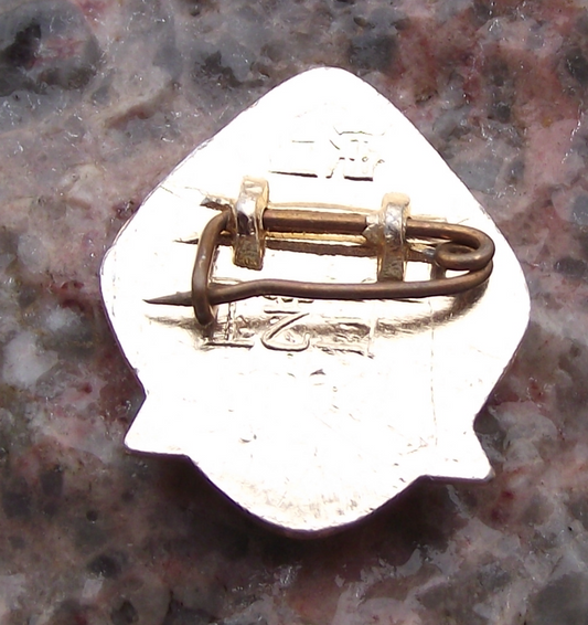 Vintage THE EAST IS RED Slogan Communist China Tiananmen Gate Pin Badge