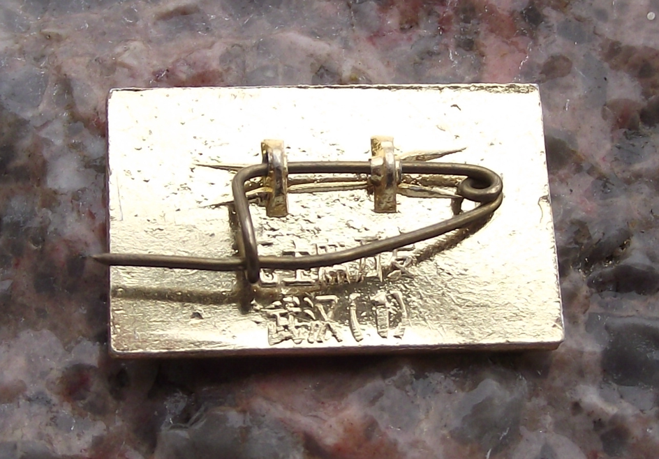 Vintage Wuhan Yangtze River Bridge Chairman Mao Communist China Pin Badge