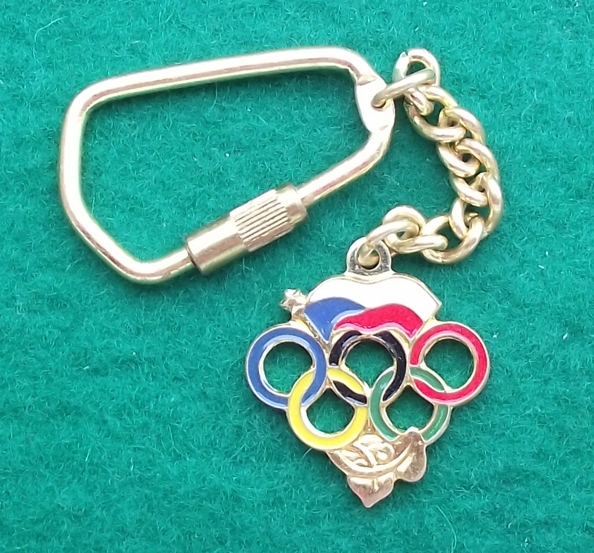 Czechoslovakia Olympic Committee COV Czech Team Rings Keychain Key Chain Keyring