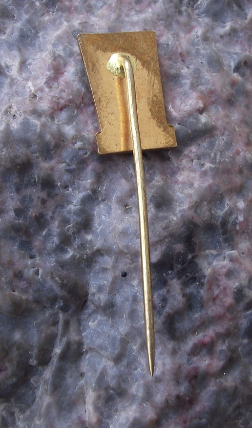 Vintage Terezin Nazi Concentration Camp Fist over Barbed Wire Pin Badge