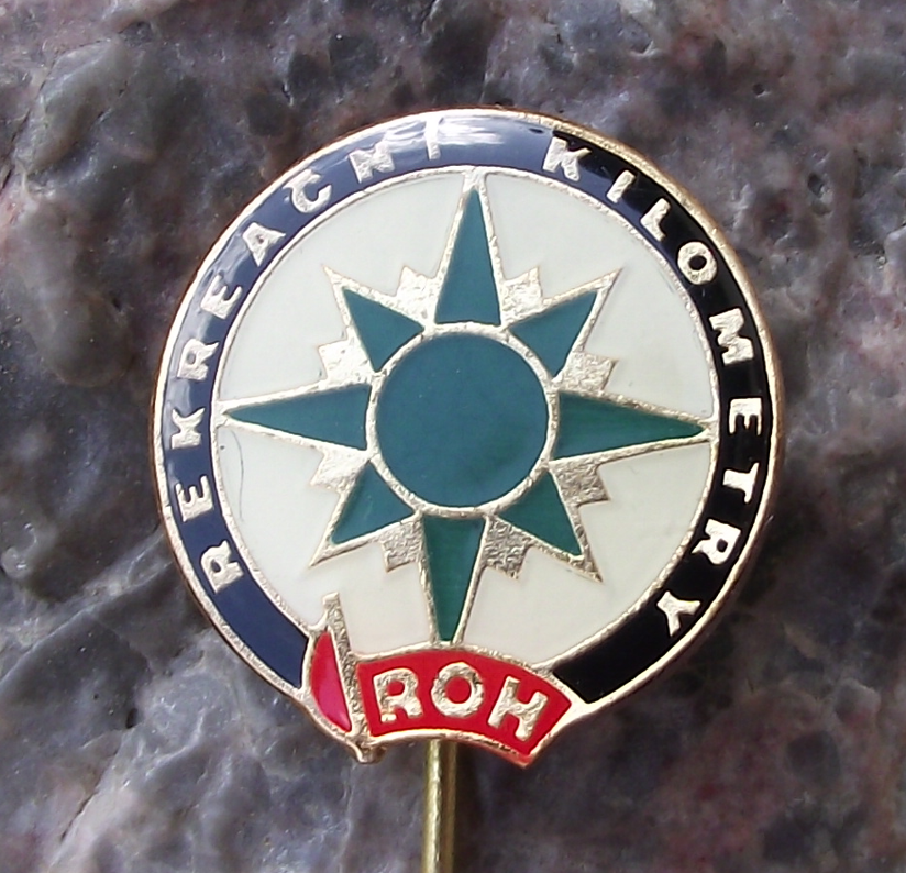 Vintage 100 km Kilometres Spring Walk National Walking Event Trade Union Pin ROH Badge