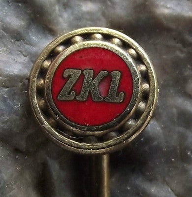 Vintage ZKL Czechoslovakia Ball Bearing Firm Race & Cage Advertising Pin Badge