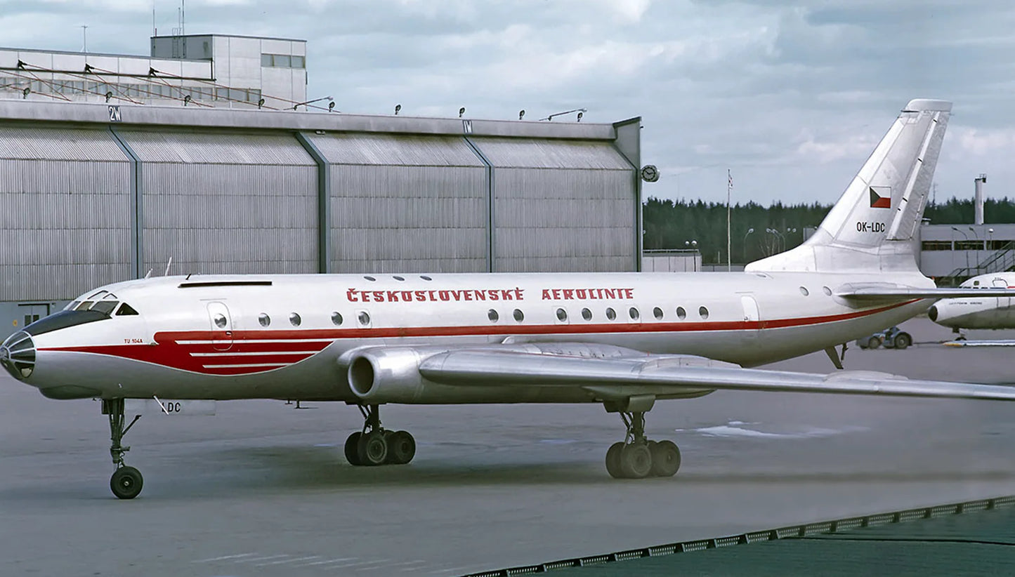 1957 CSA Czechoslovakia Airlines Tupolev Tu-104 First Passenger Jet Pin Badge - Badgecrazy