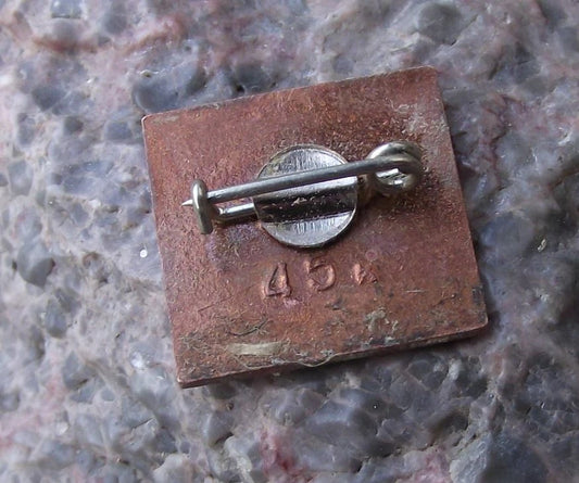 Vintage Latvia Latvija White Snowy Hill Green Fir Tree Tourist Souvenir Pin Badge - Badgecrazy