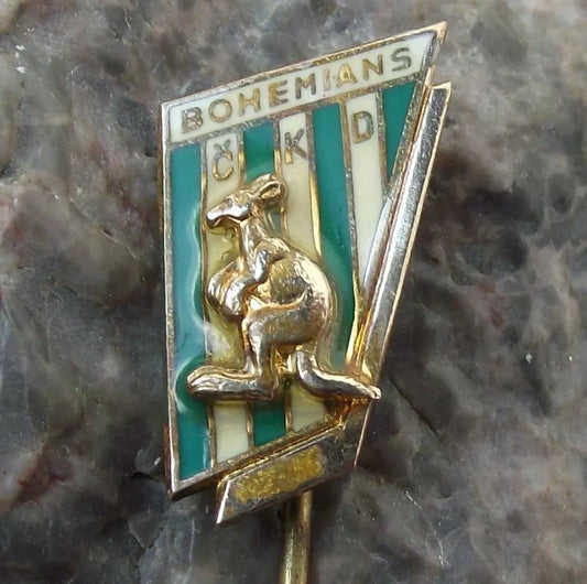 Vintage CKD Bohemians Czechoslovakia Ice Hockey Team Kangaroo Mascot Pin Badge