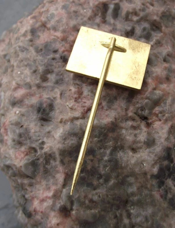 Vintage AVIA Aviation Aircraft & Truck Company Flying Bird Gull Square Pin Badge - Badgecrazy