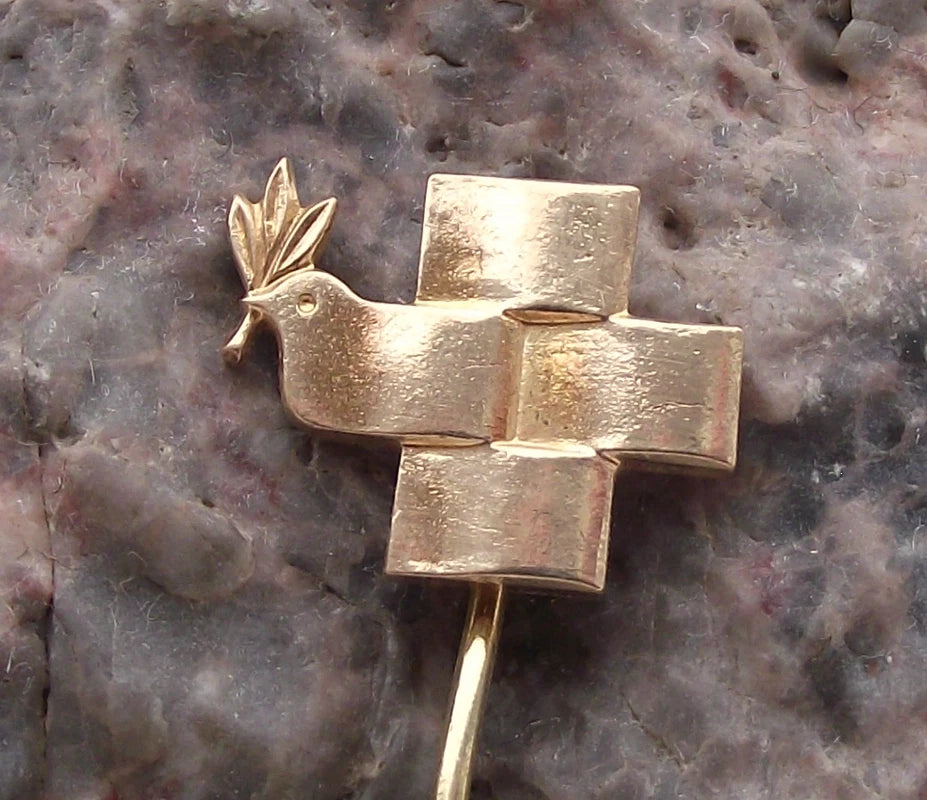 1977 Warsaw Poland Dove of Peace Mayday Celebrations Polish Bird Pin Badge