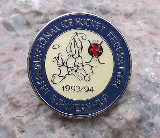 1993 International Ice Hockey Federation European Cup Competition Pin Badge