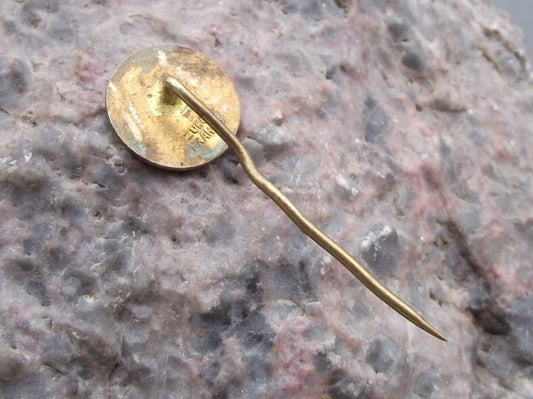 1963 Czech Railway System CSD Train Locomotive Rail Parts Depot Prague Pin Badge