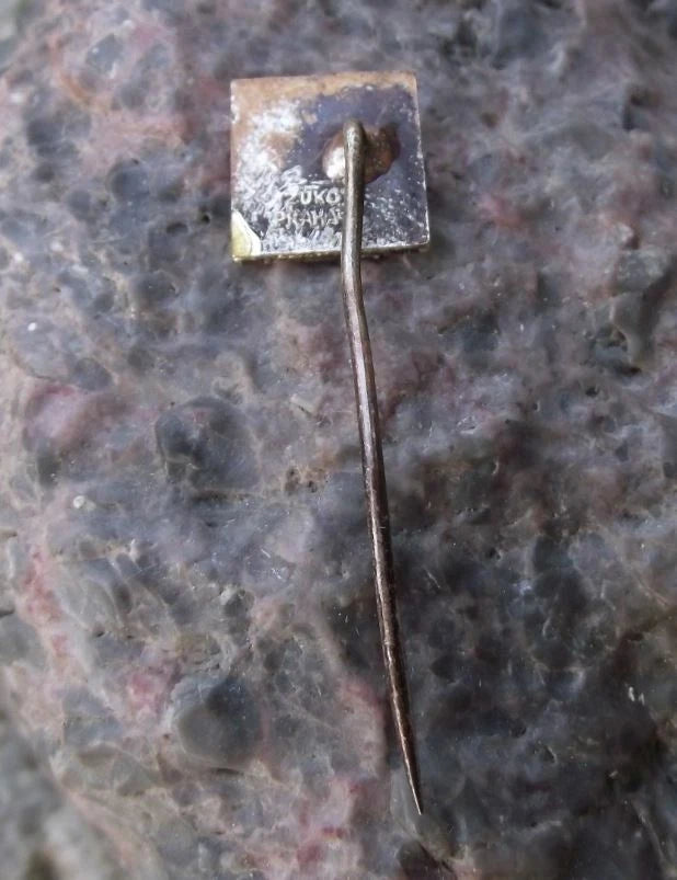 Vintage VUKV Czech Research Institute of Railway Rolling Stock Train Pin Badge