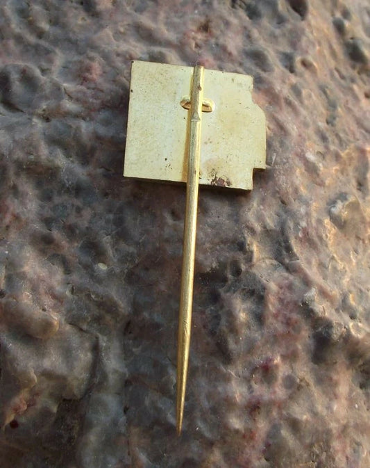 Vintage Vagonky Czech Railway System Train Wagon Maker V Logo Pin Badge