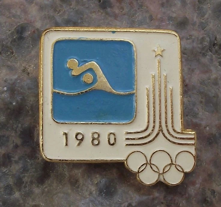 1980 Soviet Union Olympic Games Water Polo Pin Badge