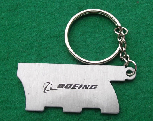 Rare Boeing 777 Triple Seven 7 Airplane Passenger Aircraft Logo Key Chain Ring