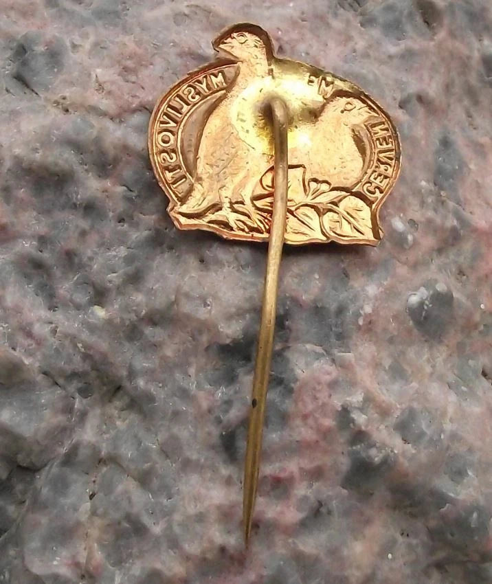 Vintage Czechoslovak Hunters June The Hunting Season Grouse Pair Hunt Pin Badge