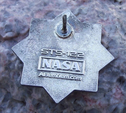 Official NASA Space Shuttle Mission STS 122 Pin Badge from Personal Collection