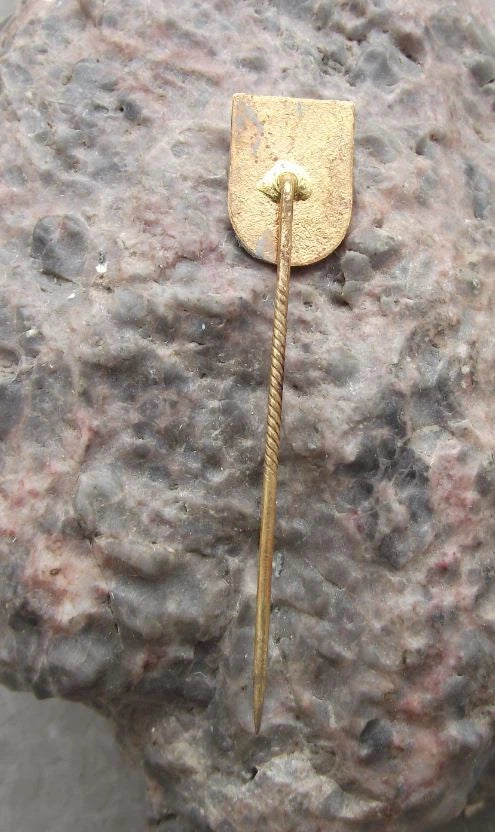 Vintage Trest Třešť Czechoslovakia City Unicorn Coat of Arms Pin Badge