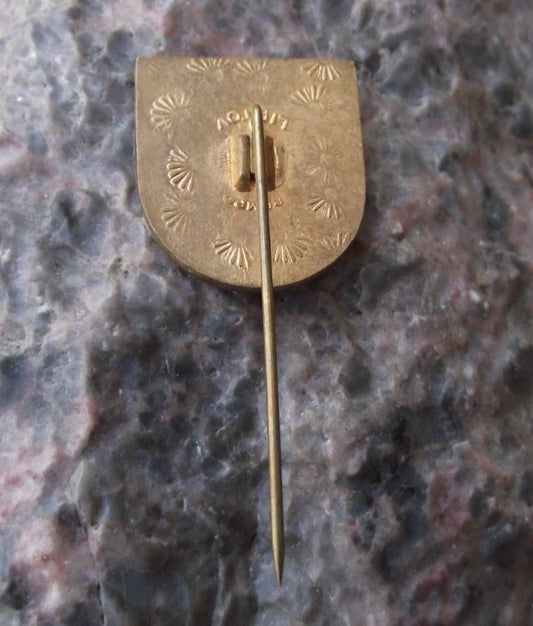 Vintage Spišské Vlachy Coat of Arms 750th Anniversary Heraldic Crest Pin Badge