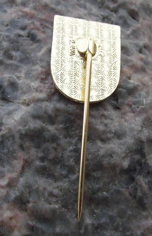 Vintage Františkovy Lázně Natural Spring Coat of Arms Heraldic Crest Pin Badge