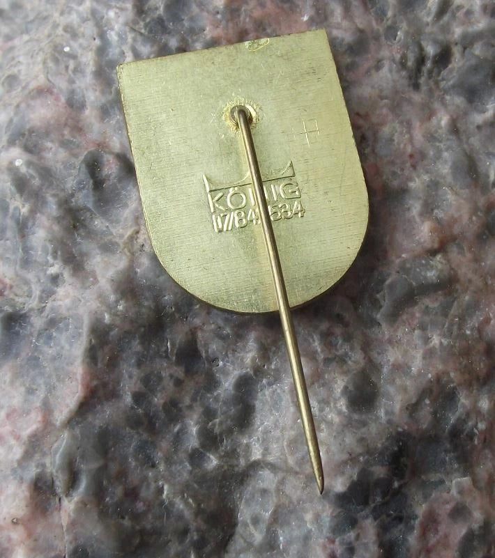 Vintage Dvory nad Žitavou Heraldic Crest Coat of Arms Pin Badge
