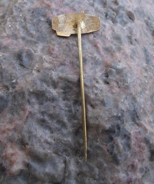 Vintage Slavia Prague Ice Hockey Team Supporters Stick Puck Pin Badge