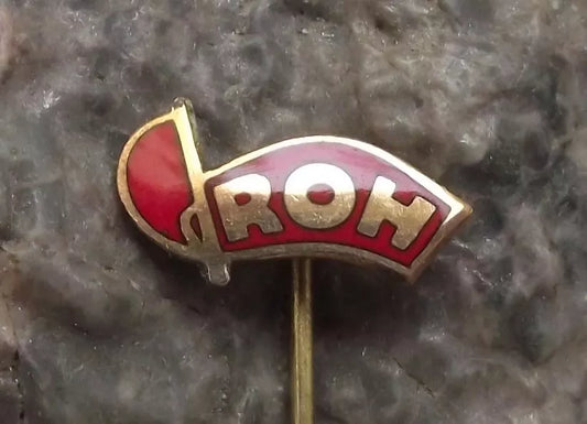 Vintage Czechoslovakia Central Trade Union ROH Red Flag Pin Badge
