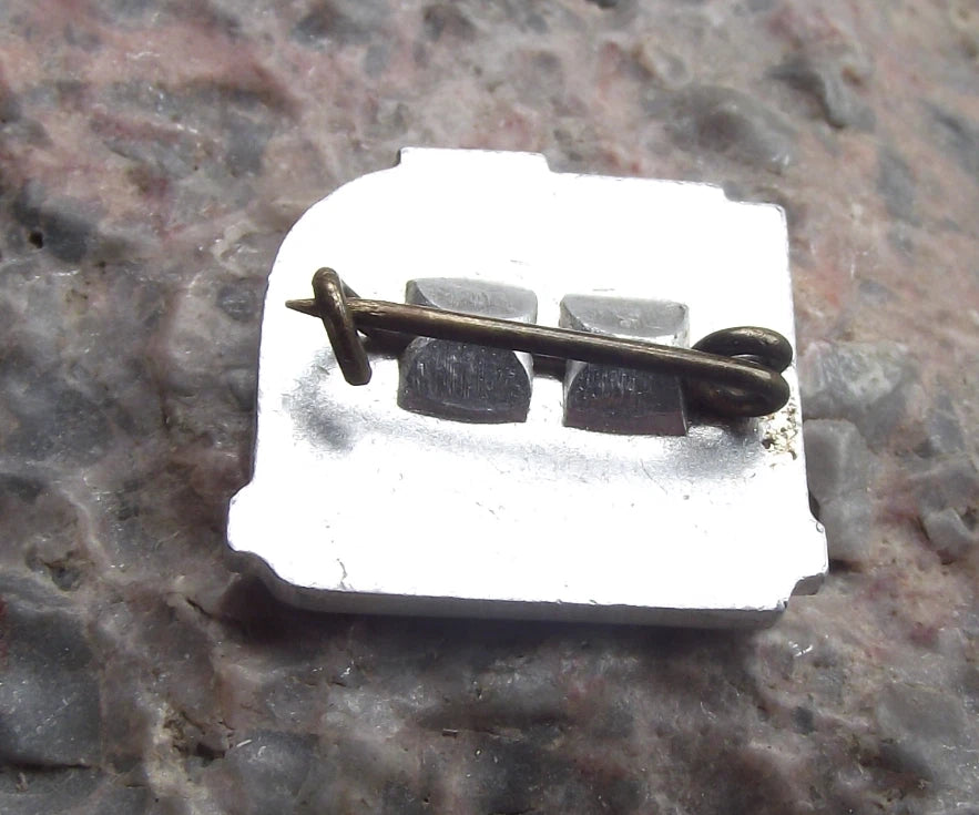 Vintage Riga Latvia Lutheran Key Emblem Motif Soviet Union Souvenir Pin Badge