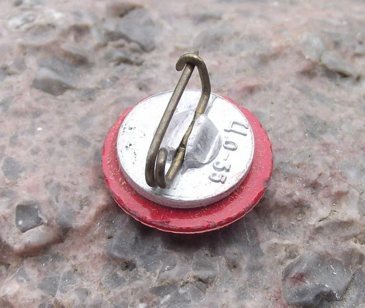 1972 Soviet Union National Emblem 50th Anniversary Glass Pin Badge - Badgecrazy