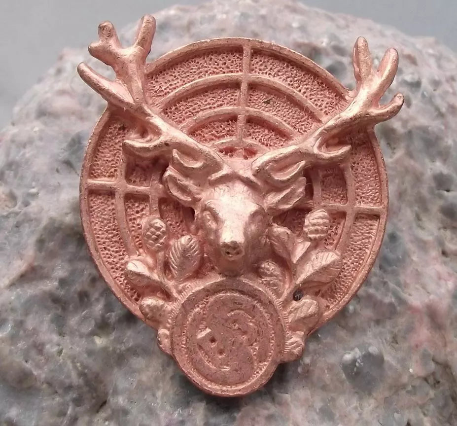 Vintage Sellier and Bellot Gun Cartridge Ammunition Firm Stag Head Pin Badge - Badgecrazy