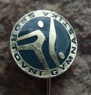 Sports Gymnastics Handstand and Jumping Stag Leap Poses Czech Sports Pin - Badgecrazy