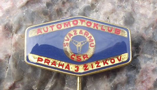 Vintage Svazarm Zizkov Praha Automotoklub AAA Association Car Club AMK Pin Badge - Badgecrazy
