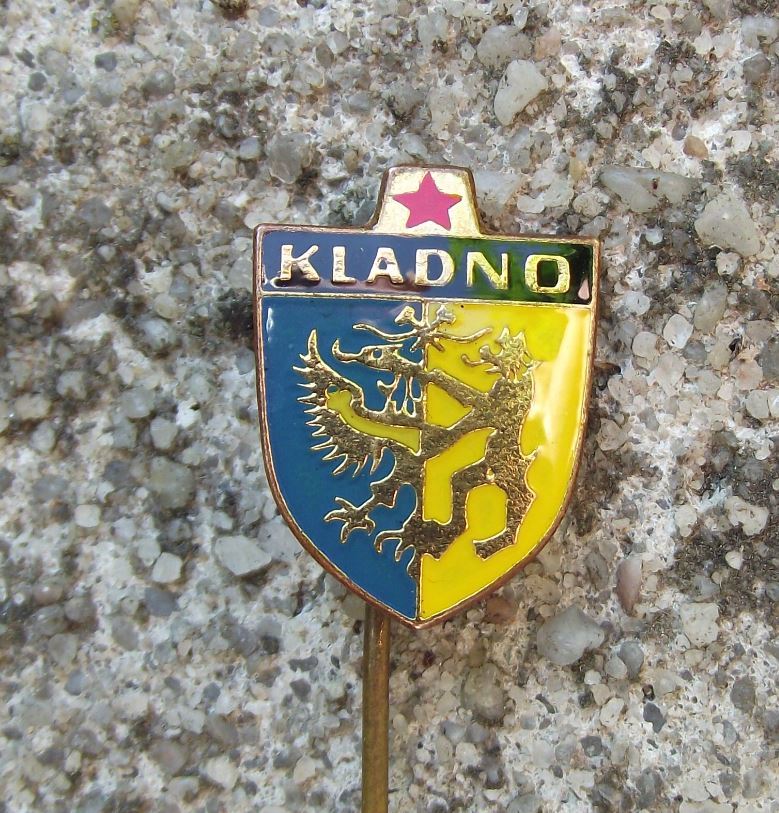 Kladno Mining Czech City Lion Eagle Heraldic Crest Coat of Arms Shield Pin Badge - Badgecrazy