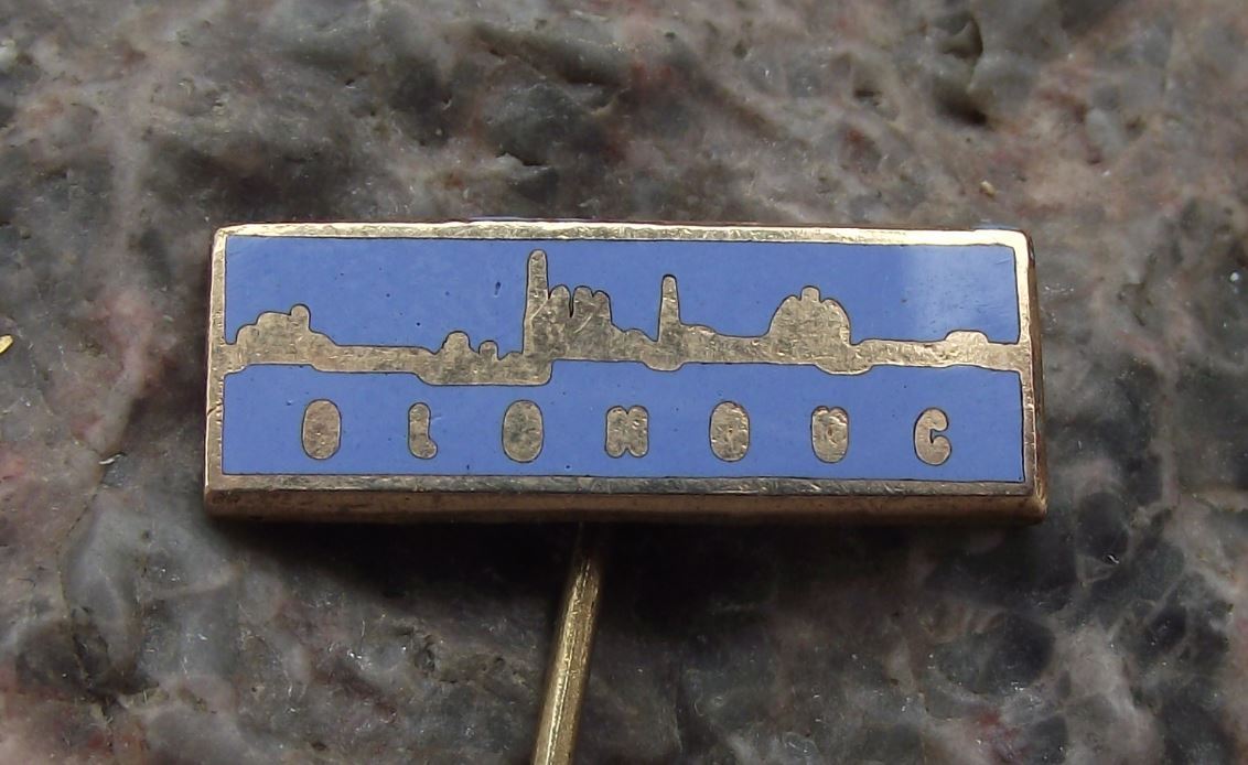 Antique Olomouc Olmutz Moravia Czehoslovakia City Skyline Towers Spire Pin Badge - Badgecrazy