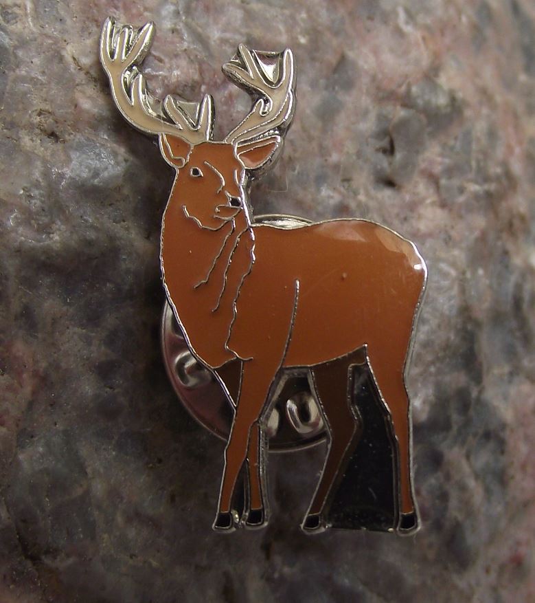 Majestic Large Red Deer Stag American Hunting Breed Brooch Tie Pin Badge - Badgecrazy