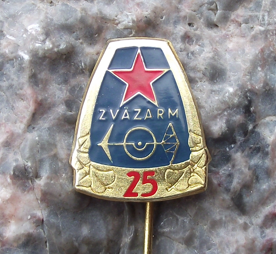 1976 Svazarm Zvazarm Slovakia Army Reserve 25th Anniversary Military Pin Badge - Badgecrazy