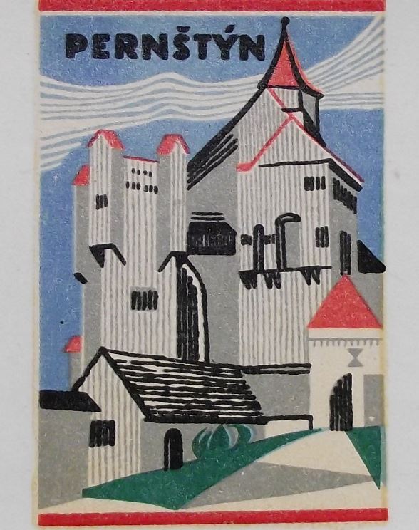 Antique Pernstejn Pernstyn Gothic Vampire Castle Czech Tourist Decal Sticker - Badgecrazy