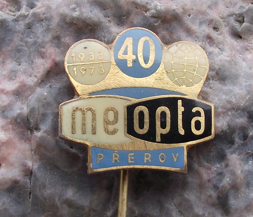 1973 Meopta Prerov Movie Camera Film Reels Photographic Stereo Logo Pin Badge - Badgecrazy