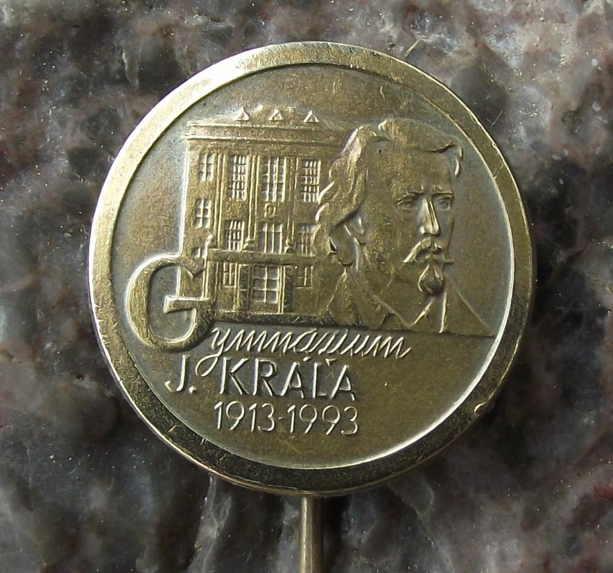 1993 Janko Kral Czechoslovakia Poet Slovak Gymnazium 80th Anniversary Pin Badge - Badgecrazy