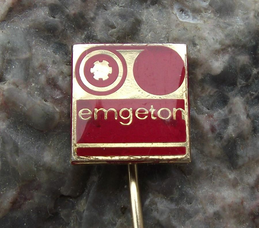Antique Emgeton Magnetic Tape Cassette Recording Machine Reels Spools Pin Badge - Badgecrazy