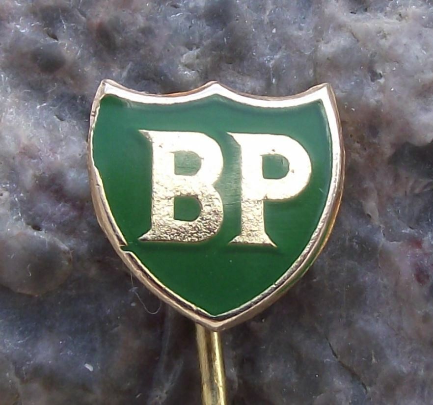 Vintage British Petrol BP Oil Gas Renewable Energy Company Shield Logo Pin Badge - Badgecrazy