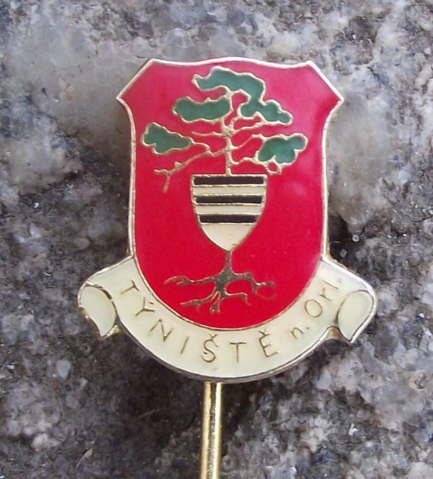 Tyniste nad Orlici Shield & Tree Official Czechoslovak Heraldic Crest Pin Badge - Badgecrazy