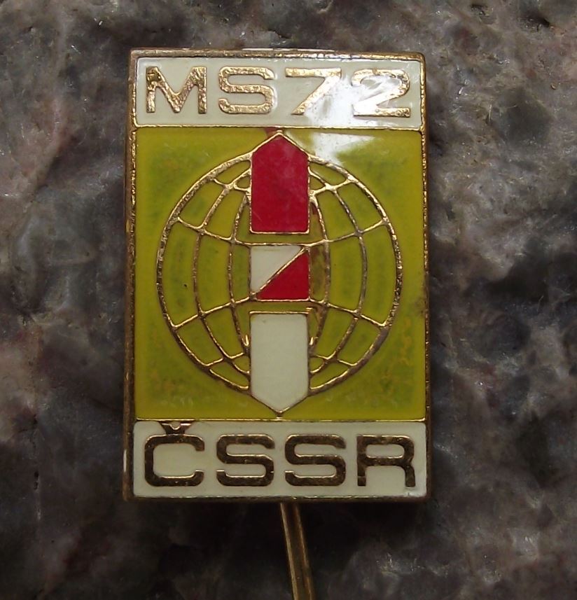 1972 Czech Orienteering Orientacion World Championships CSSR Running Pin Badge - Badgecrazy