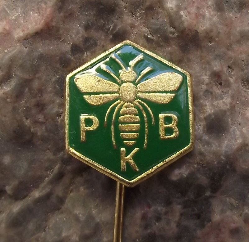 PKB Honey Bee Keeping Association Yugoslavia Hexagon Honeycomb PBK Pin Badge - Badgecrazy