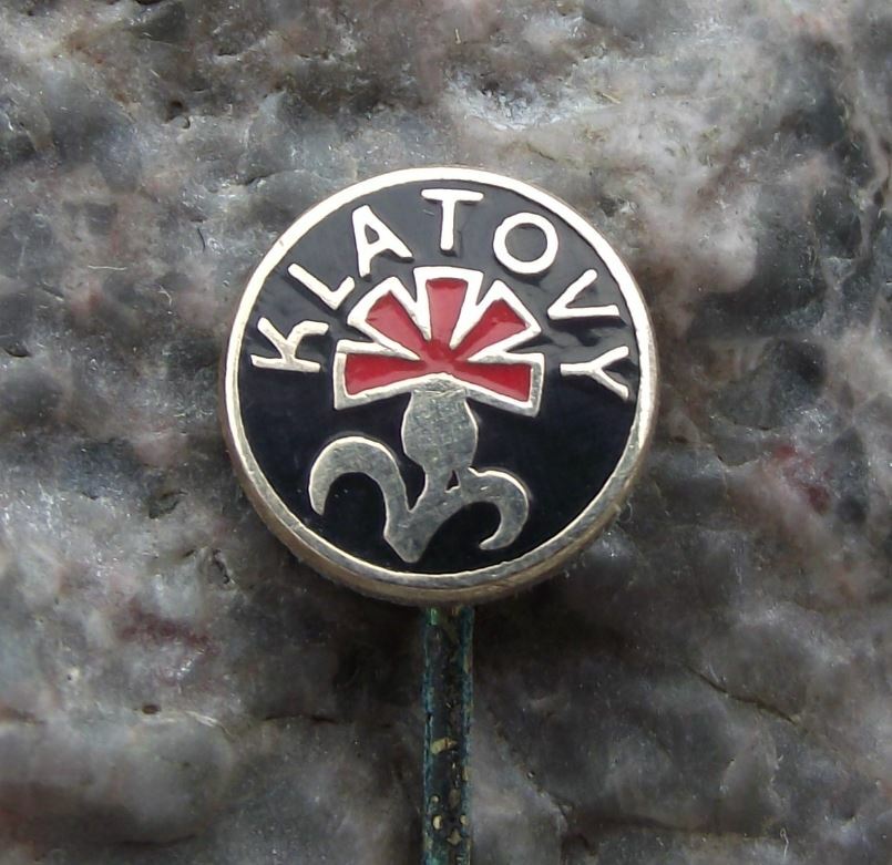 Klatovy Klattau Czech Town Red Carnation Communist Party Flower Symbol Pin Badge - Badgecrazy
