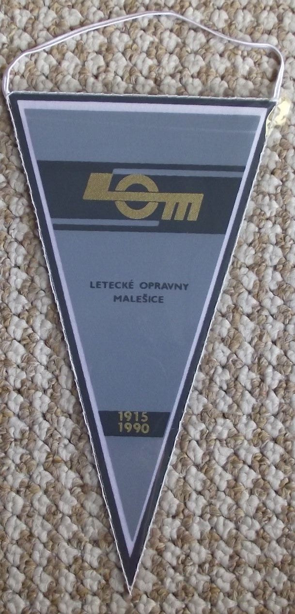 1990 LOM Malesice Military Aircraft & Helicopter Repair Facility Pennant Flag - Badgecrazy